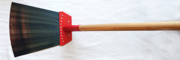A picture of a metal fire swatter.